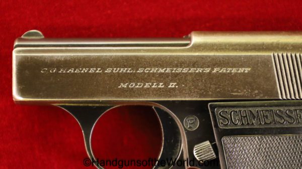 Haenel Schmeisser, Model II, 6.35mm, Vest Pocket, VP, German, Germany, Handgun, Pistol, C&R, Collectible, Haenel, Schmeisser, 6.35, .25, .25acp, .25 acp, 2
