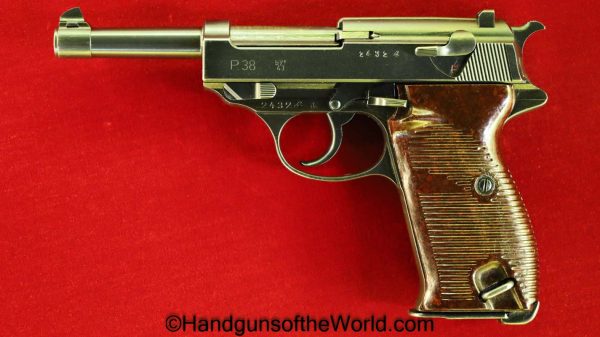 Walther, P38, P 38, P.38, P-38, BYF 43, Mauser, byf, 1943, 9mm, Dusty Blue Finish, Handgun, Pistol, C&R, Collectible, German, Germany, Nazi, WWII, WW2