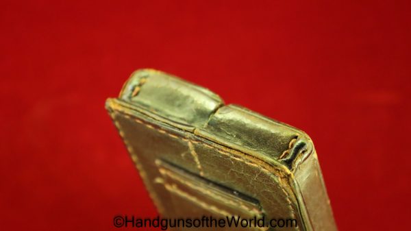 Luger, Double, Magazine, Pouch, Handgun, Hand gun, Pistol, Original, Collectible, Mag, Clip, Brown, Leather, WWI, WW1, 1918, P08, P.08, P 08, P-08