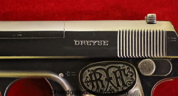 Dreyse, 1908, 6.35mm, Vest Pocket, VP, German, Germany, Handgun, Pistol, C&R, Collectible, 6.35, .25, .25acp, .25 acp, .25 auto, Commercial