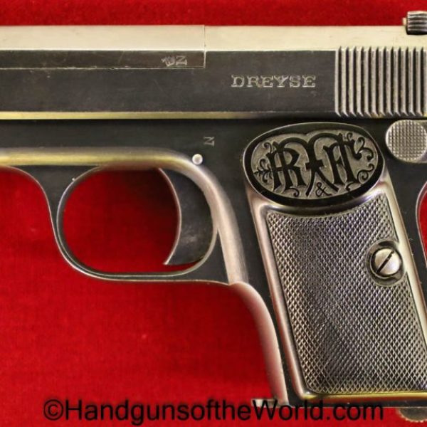 Dreyse, VP, 1908, 6.35mm, German, Germany, Vest Pocket, Handgun, Pistol, C&R, Collectible, 6.35, .25, .25acp, .25 acp, .25 auto, Hand gun, Firearm
