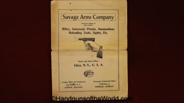 Savage, 1907, .32, .32acp, .32 acp, .32 auto, High Polish, in Box, Boxed, with Box, 1907-13, Mod 2, Handgun, Pistol, C&R, Collectible, USA, America, American