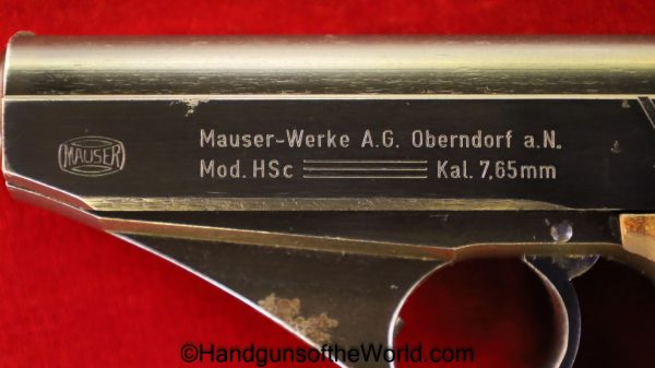 Mauser, HSc, 7.65mm, Very Late-War, German, Germany, WaA135, WaA 135, Nazi, WWII, WW2, Handgun, Pistol, C&R, Collectible, .32, 7.65, Late War, .32 acp