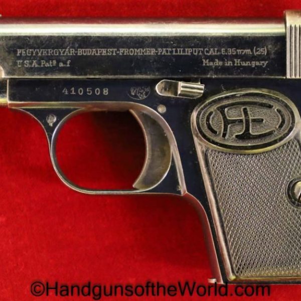 Frommer, Liliput, 6.35mm, Made in Hungary, Hungary, VP, Vest Pocket, Handgun, Pistol, C&R, Collectible, 6.35, .25, .25acp, .25 acp, .25 auto, Hungarian