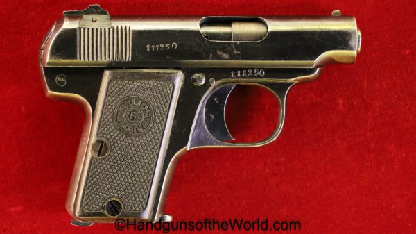 Melior, New Model, 6.35mm, Geco, Retailer Marked, with Holster, German, Germany, Belgian, Belgium, Handgun, Pistol, C&R, Collectible, 1920, WWII, WW2, .25