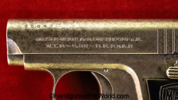 Mauser, WTP I, 6.35mm, Vest Pocket, Pistol, VP, Handgun, C&R, Collectible, German, Germany, WTP, WTP 1, 1, I, 6.35, .25, .25acp, .25 acp, .25 auto