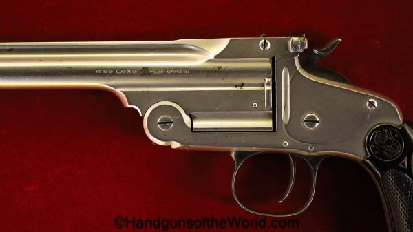 S&W, Model 1891, .22lr, 2nd Model, Target Pistol, Single Shot, Target, Pistol, Handgun, C&R, Collectible, 1891, .22, Smith and Wesson, Factory Nickel, USA
