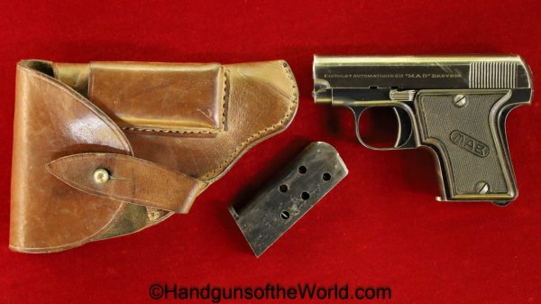 MAB, A, Model A, 6.35mm, Type, 2, II, with Holster Rig, Holster, France, French, Handgun, Pistol, C&R, Collectible, VP, Vest Pocket, 6.35, .25, .25acp, 25