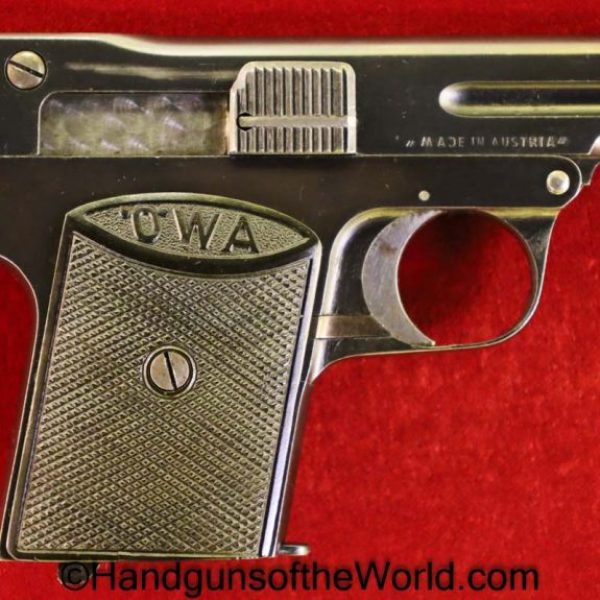 OWA, VP, 6.35mm, 1st Model, 1922, Vest Pocket, Austria, Austrian, Handgun, Pistol, C&R, Collectible, First Model 6.35, .25, .25acp, .25 acp, .25 auto