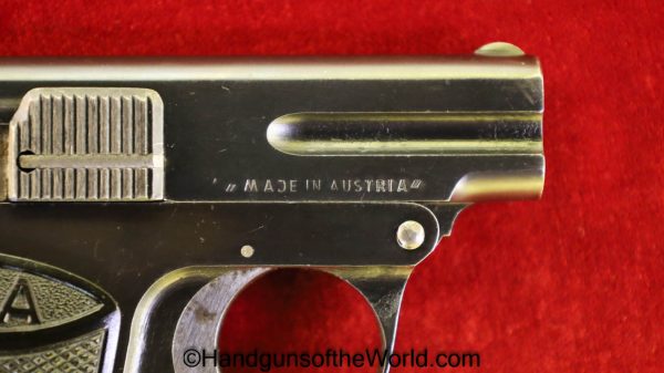 OWA, VP, 6.35mm, 1st Model, 1922, Vest Pocket, Austria, Austrian, Handgun, Pistol, C&R, Collectible, First Model 6.35, .25, .25acp, .25 acp, .25 auto