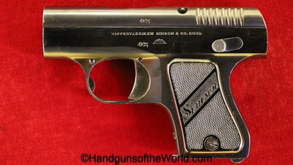 Simson, 1927, 6.35mm, Vest Pocket, Model, VP, German, Germany, Handgun, Pistol, C&R, Collectible, 6.35, 25, .25, acp, auto, Model 1927