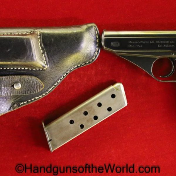 Mauser, HSc, 7.65mm, Nazi, Police, Eagle L, Full Rig, German, Germany, WWII, WW2, E/L, Eagle/L, 32, .32, acp, auto, Holster, with Holster, Outstanding