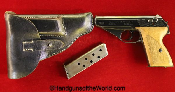 Mauser, HSc, 7.65mm, Nazi, Police, Eagle L, Full Rig, German, Germany, WWII, WW2, E/L, Eagle/L, 32, .32, acp, auto, Holster, with Holster, Outstanding
