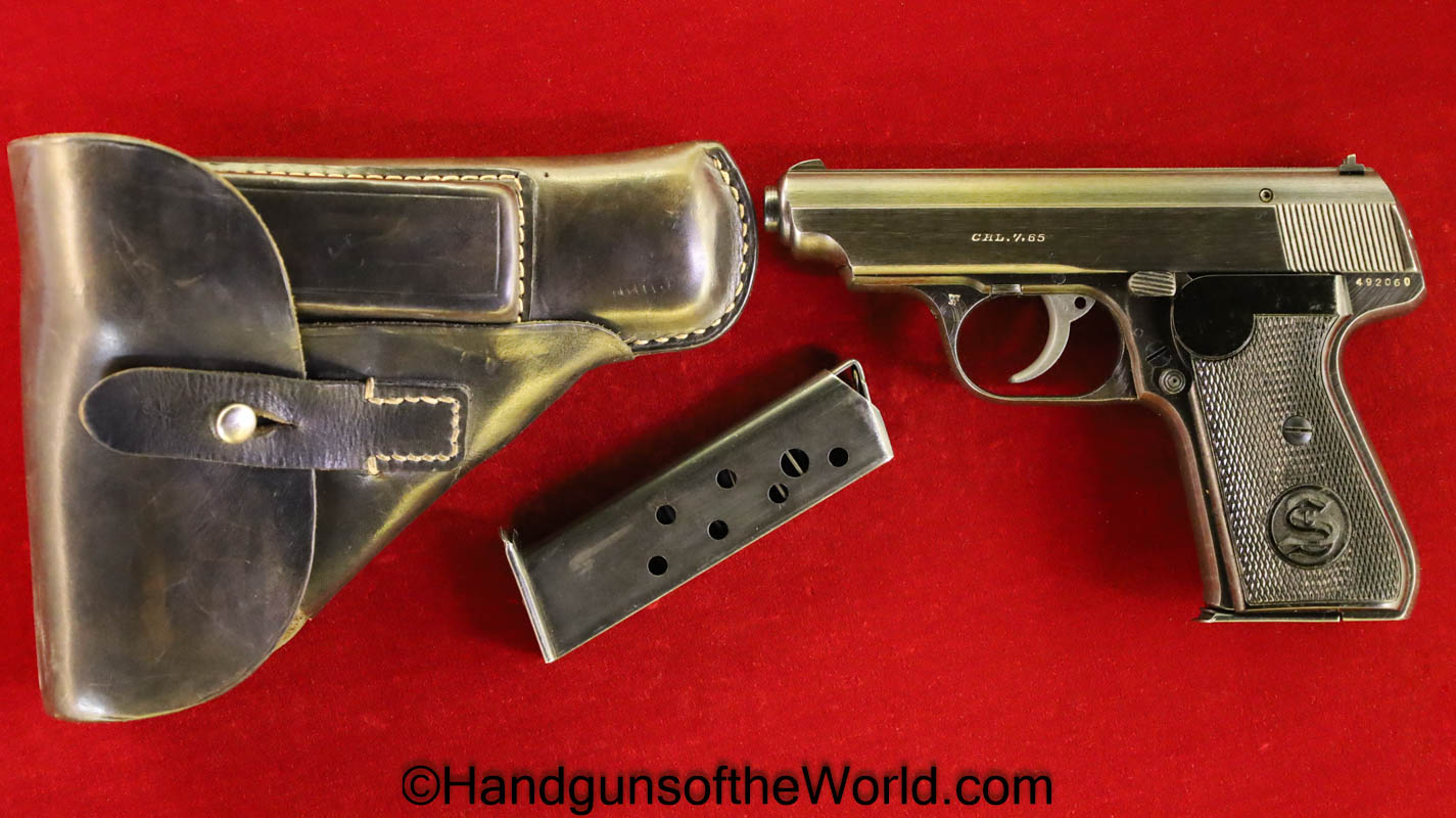 Sauer 38H, 7.65mm, Nazi WWII Army Issue-Full Rig - Handguns of the World