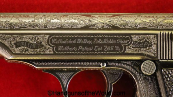 Walther, PP, 7.65mm, Factory Engraved, Alloy, Dural, Frame, German, Germany, Engraved, Handgun, Pistol, C&R, Collectible, Rare, 7.65, .32, WWII, WW2, .32acp