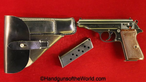 Walther, PP, 7.65mm, Nazi, WWII, Full Rig, Sabotaged, WW2, German, Germany, Handgun, Pistol, C&R, Collectible, 7.65, .32, 32, acp, auto, with Holster