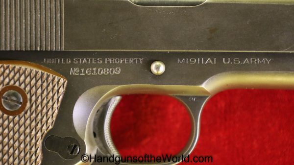 Colt, 1911, 1911A1, .45acp, 45, .45, US, Army, 1944, USA, America, American, Handgun, Pistol, C&R, Collectible, WWII, WW2, auto, acp, Hand gun