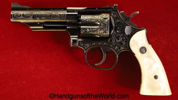 Llama, Martial, .38 Special, .38, 38, Factory Engraved, with Box, Engraved, Spain, Spanish, Handgun, Revolver, C&R, Collectible, 1974, Boxed, Blued