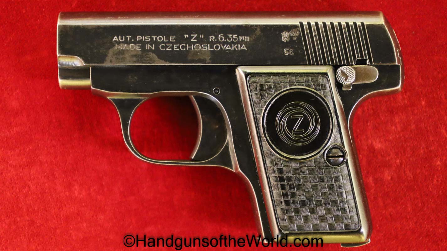 CZ, Z, Pistol, 6.35mm, German, Retailer Marked, Germany, Post-War, Post War, Handgun, C&R, Collectible, VP, Vest Pocket, Brigant, 25, .25, acp, auto, 6.35