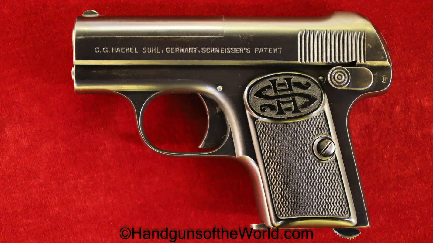 Haenel, Schmeisser, I, 1, Model 1, 6.35mm, German, Germany, VP, Vest Pocket, Handgun, Pistol, C&R, Collectible, Haenel Schmeisser, Hand gun, .25, 25, acp