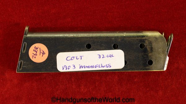 Colt, 1903, Pocket, Hammerless, .32, 32, acp, auto, Magazine, Clip, Mag, Original, Collectible, USA, America, American, Handgun, Pistol, Hand gun