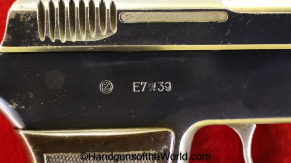 CZ-38, .380, Very Early, Early, Nazi, German, Germany, WWII, WW2, Czech, Czechoslovakia, Handgun, Pistol, C&R, Collectible, CZ, 38, 380, CZ38, CZ 38