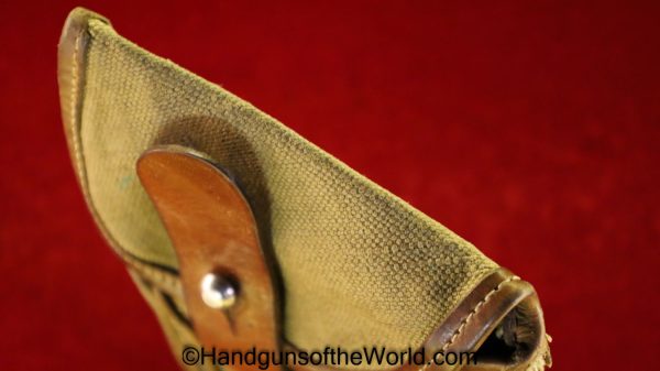 Frommer, Baby, Holster, tan, canvas, with leather fittings, Original, Handgun, Hand gun, Pistol, green, Stop