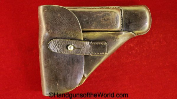 Mauser, HSc, Holster, Nazi, 1940, Brown, leather, breakaway, Genschow & Co-Ag, Geco, Original, German, Germany, WWII, WW2, Collectible, Handgun, Pistol