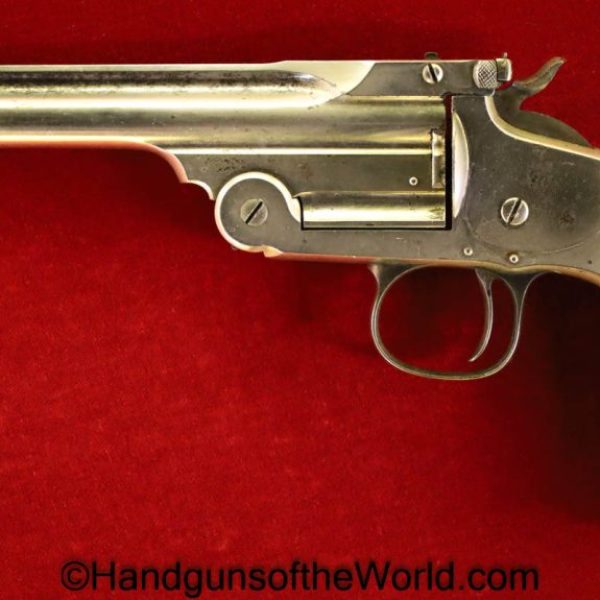 S&W, Model, 1891, Single Shot, .22lr, 1st, First, with Letter, USA, America, American, Target, Pistol, Handgun, Antique, Collectible, 6", Factory Nickel