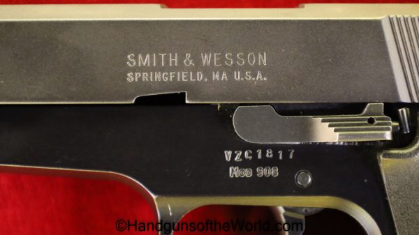 S&W, Model 908, 9mm, 908, Smith and Wesson, Smith & Wesson, Handgun, Pistol, USA, American, America, Hand gun