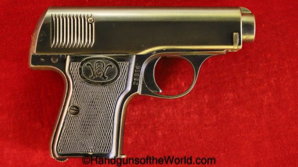 Walther, 3, III, Model 3, 7.65mm, 7.65, 32, .32, acp, auto, German, Germany, Handgun, Pistol, Hand gun, Pocket