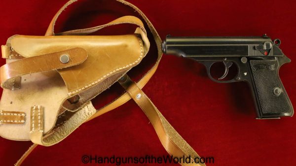 Walther, PP, 7.65mm, Nazi, Police, Eagle F, with Holster, German, Germany, WWII, WW2, Handgun, Pistol, C&R, Collectible, E/F, Eagle/F, .32, 32, acp, auto