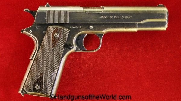 Colt, 1911, .45acp, US, Army, 1918, WWI, WW1, 45, .45, acp, auto, Handgun, Pistol, C&R, Collectible, USA, America, American