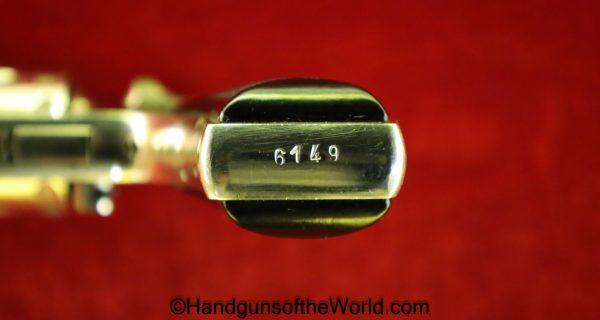 German, Hammerless, Velo Dog, 5.75mm, Nazi, WWII, Eagle N Proofed, WW2, Germany, Revolver, C&R, Collectible, Handgun, Velodog, Factory Nickel, Nickel