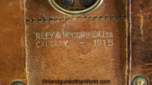 British, Britain, England, English, Canada, Canadian, Naval, Navy, Pouch, 1915, Riley & McCormick Ltd, Calgary, Original, Collectible, WWI, WW1, Field Gear