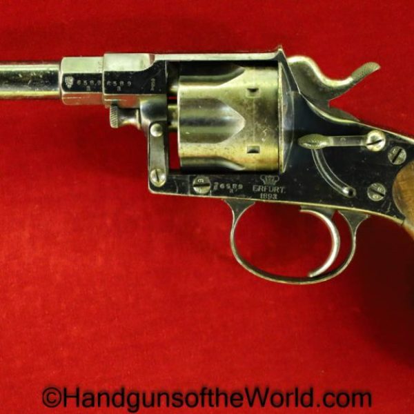 Reich Revolver, Model 1883, 1883, 10.6mm, Artillery, 1893, Erfurt, Revolver, Handgun, Antique, Collectible, German, Germany, Reichs, Reich, Unit Marked