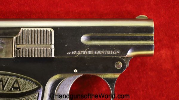 OWA, Vest Pocket, 6.35mm, 1st, Model, First, Austria, Austrian, VP, Handgun, Pistol, C&R, Collectible, 25, .25, acp, auto, 6.35, Matching Magazine, Hand gun