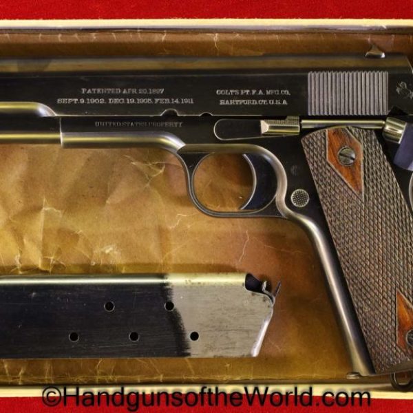 Colt, 1911, .45acp, US, Army, 1913, Incredible, America, American, USA, WWI, WW1, Handgun, C&R, Collectible, Pistol, 45, .45, acp, auto, Rare, Mint