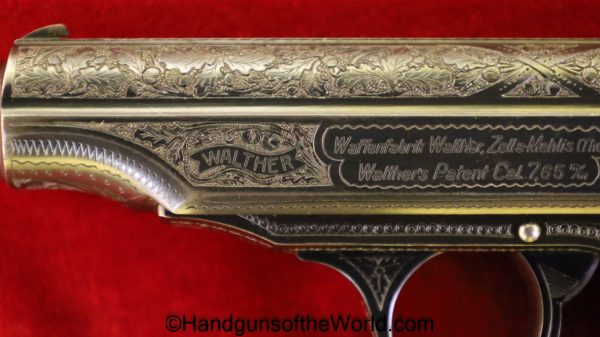 Walther, PP, 7.65mm, Factory Engraved, SA, Presentation, with Holster, Rig, German, Germany, Nazi, WWII, WW2, Handgun, Pistol, C&R, Collectible, Engraved