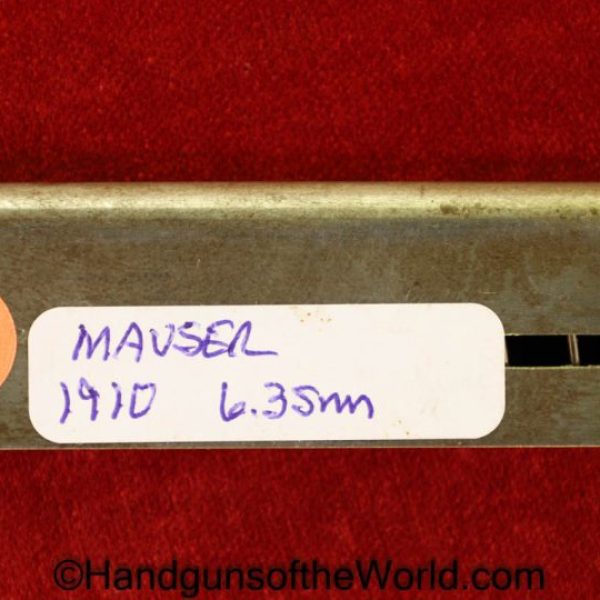 Mauser, 1910, 6.35mm, Magazine, Mag, Clip, Original, German, Germany, Handgun, Hand gun, Pistol, Collectible, 25, .25, acp, auto, 6.35