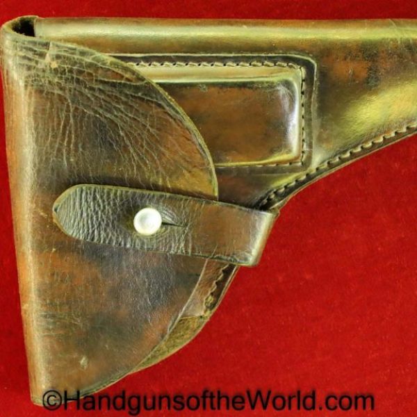 FN, Browning, 1910, Holster, commercial, pattern, brown, leather, Original, Period, Vintage, Pistol, Handgun, Hand gun, Collectible