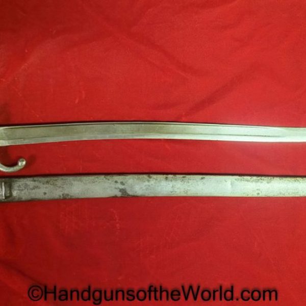 French, France, Bayonet, Model, 1866, Matching, 1872, Scabbard, Original, Collectible, Brass, Rifle, Long Arm, Chassepot, Gras