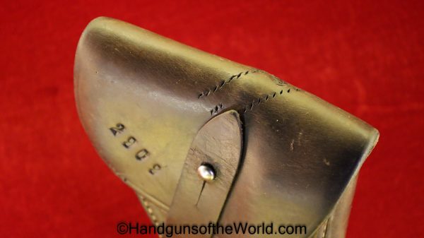 French, Ruby, Holster, German, WWII, Modified, Nazi, WN1, Brown, Leather, Rework, Reworked, Repurposed, France, Germany, WW2, Original, Collectible, Pistol