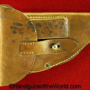 Langenhan, Model II, Holster, General Purpose, pattern, brown, leather, F. Grosse-Dresden, 1918, Model, II, 2, German, Germany, Original, Collectible