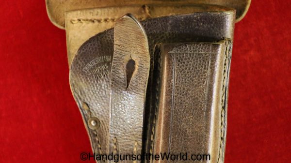 Walther, Model 4, Holster, brown, leather, general purpose, pattern, Franz Hermann-Erfurt, 1915, Original, Collectible, German, Germany, WWI, WW1, Pistol, 4