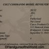 Colt, Commando, .38 Special, with Letter, .38, 38, Special, American, America, USA, Revolver, Handgun, C&R, Collectible, WWII, WW2, 1943, Casco Products