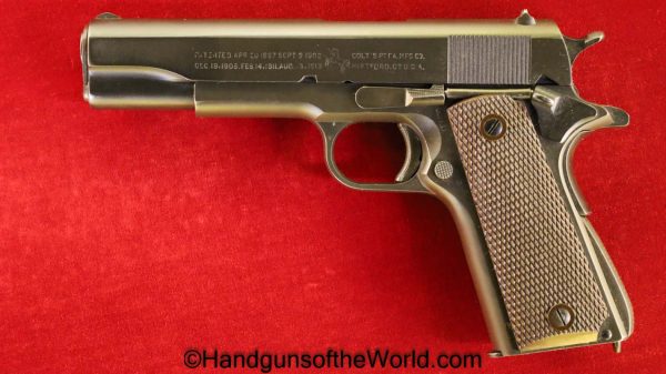 Colt. 1911, 1911A1, .45acp, 45, .45, acp, auto, US, Army, 1943, Superb, USA, America, American, WWII, WW2, Handgun, Pistol, C&R, Collectible, Hand gun