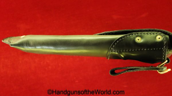 Colt, 1911, 1911A1, General Officers, Holster, black, leather, gold fixtures, belt hanger, Original, Collectible, Handgun, Pistol, USA, American, America