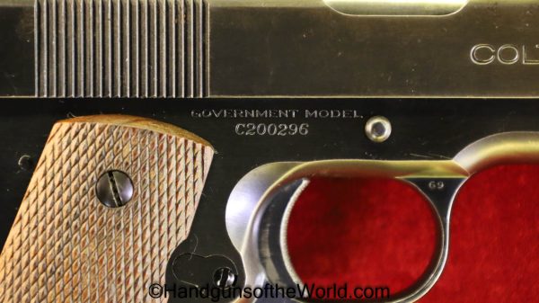Colt, Government, .45acp, Inscribed, with Ritchie Boys Provenance, Model, 1911, 1911A1, WWII, WW2, Mexican, Mexico, Handgun, Pistol, C&R, Collectible, American, WWII, WW2, America, USA, Ritchie Boys, Provenance, 45, .45, acp, auto, Model