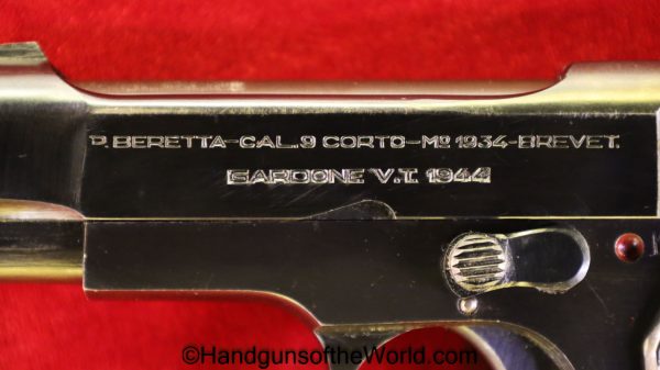 Beretta, 1934, .380, Nazi, AA Suffix, Full Rig, Mint, German, Germany, WWII, WW2, 1944, Italy, Italian, Handgun, Pistol, C&R, Collectible, 380, acp, auto